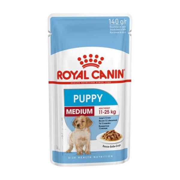 پوچ توله سگ رویال کنین مدل Medium Puppy وزن 140 گرم